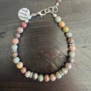Wild Horse Jasper Beaded Bracelet - Multicolor